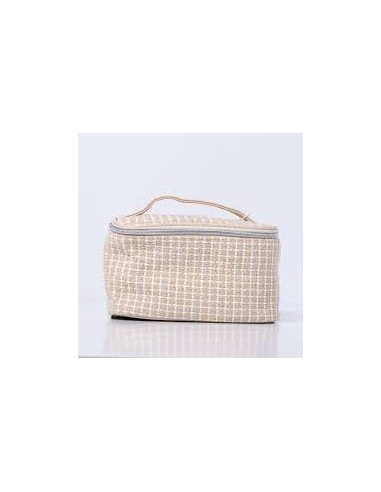 Trousse de Cosmétiques (Tissage Jacquard/Beige)
